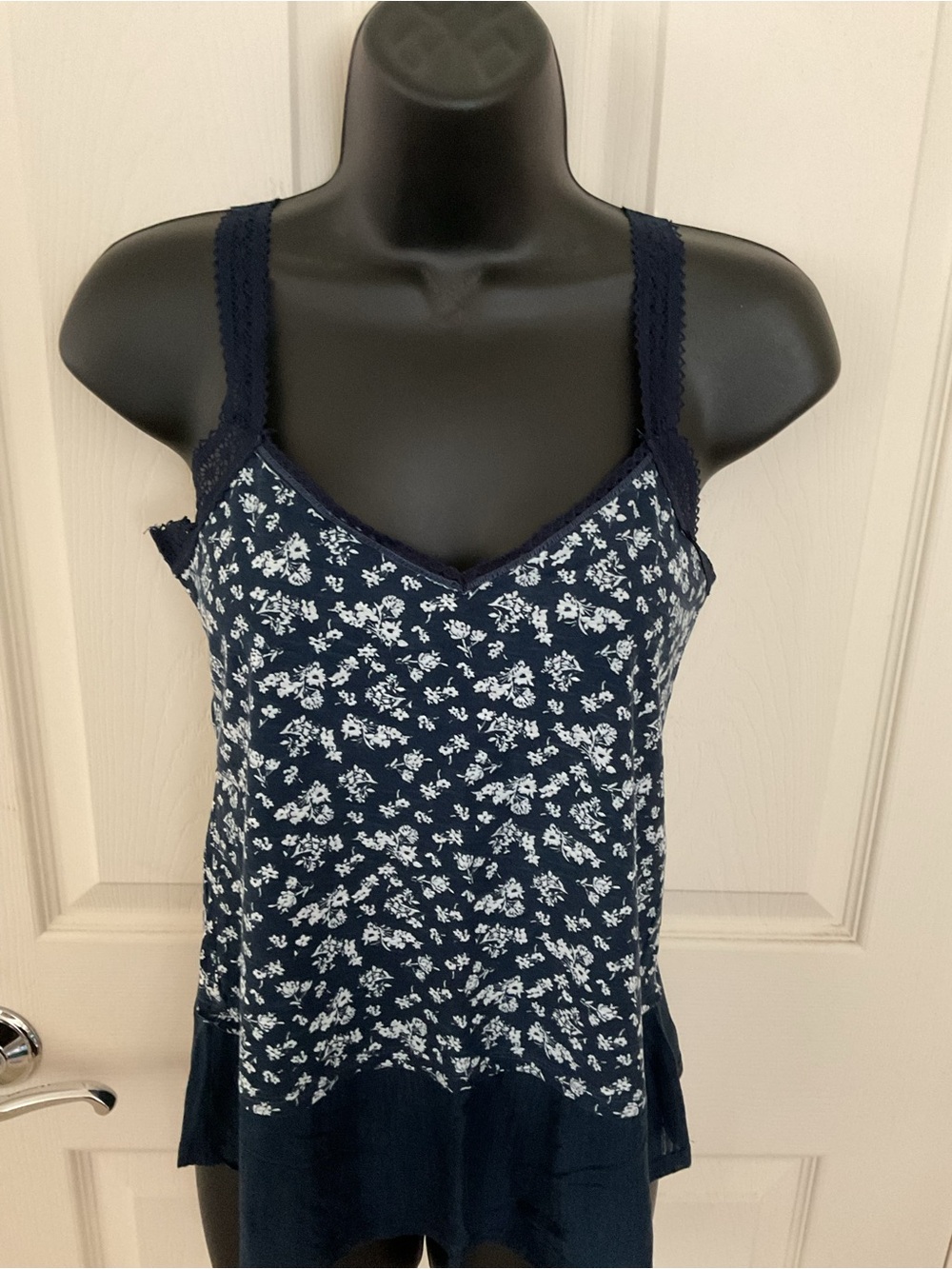 Aeropostale Vintage Navy Floral Lace-Trim Cami